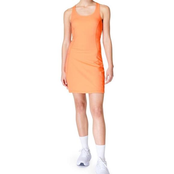 Sweaty Betty Dresses & Skirts - Sweaty Betty Orange Power Workout Racerback Sleeveless Dress Women's Size 8 NWOT